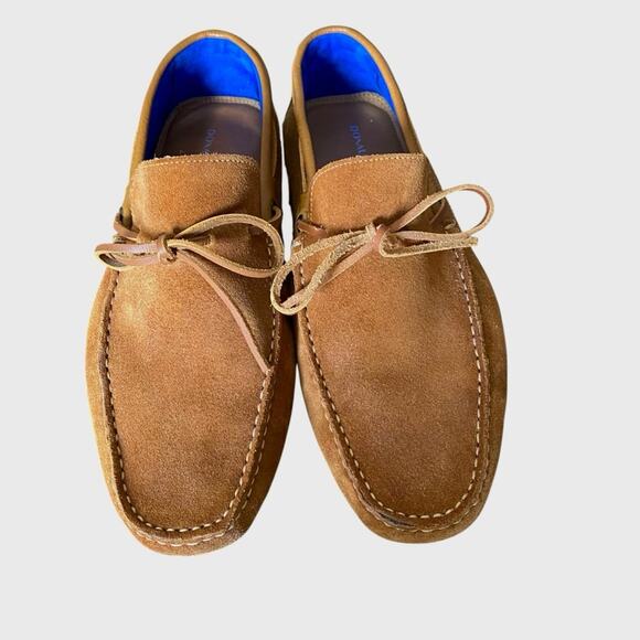 Donald Pliner Dade Suede Cognac Brown Driver Loafer Shoes size 11 - Picture 1 of 10
